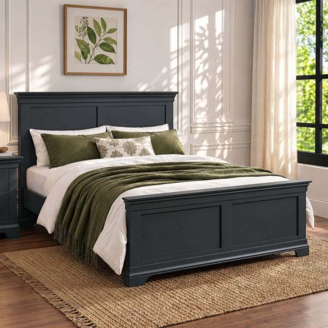 Provence Double Bedframe in Black - image 1