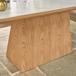 Sutton 160cm Dining Table - Ash with Frampton Corner Bench LHF & Flat Bench in White - thumbnail 6