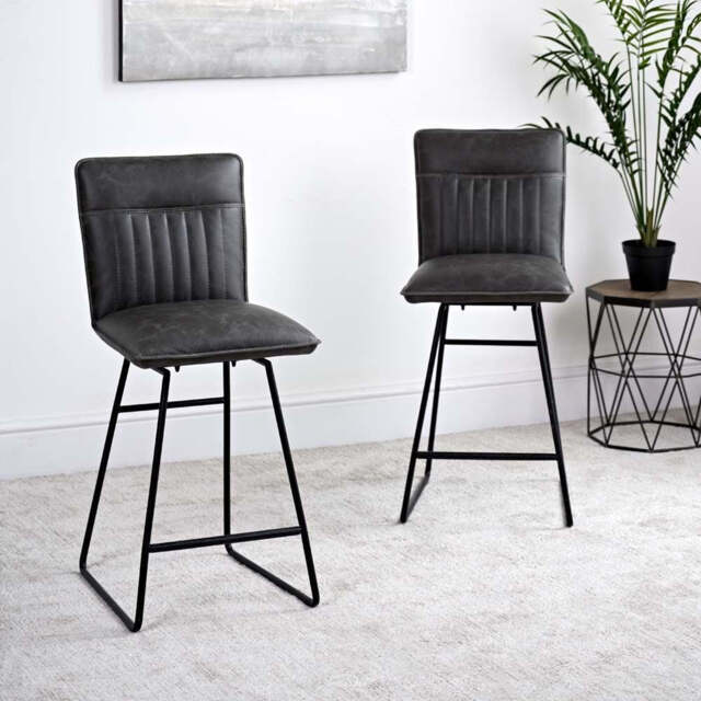 Hardy Bar Stool - Grey (Set of 2) - image 1