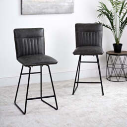 Hardy Bar Stool - Grey (Set of 2) - thumbnail 1