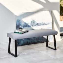 Paulo Dining Bench - Grey - thumbnail 2