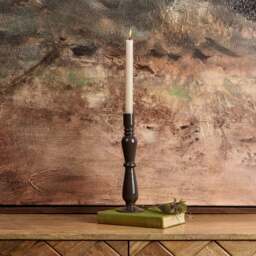 Royal Glass Candle Stick in Carbon - Small - thumbnail 1