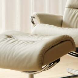 Stressless Toyko Recliner Adjustable Headrest Star Base & Footstool - Stressless Fabrics - thumbnail 6