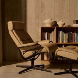 Stressless Toyko Recliner Adjustable Headrest Star Base & Footstool - Stressless Fabrics - thumbnail 4