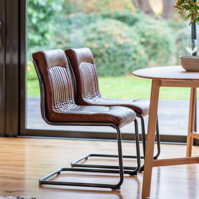 Capri Leather Chair Brown - image 1