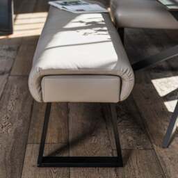 Saturn 150cm Dining Table Dark Grey & Sonoma Corner with Low Bench 160cm in Putty - thumbnail 5
