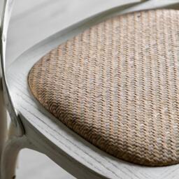 Cafe Chair White/Rattan (Set of 2) - thumbnail 3