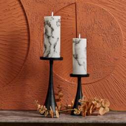 Conical Candle Stand in Black - Large - thumbnail 2