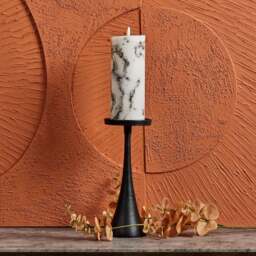 Conical Candle Stand in Black - Large - thumbnail 1