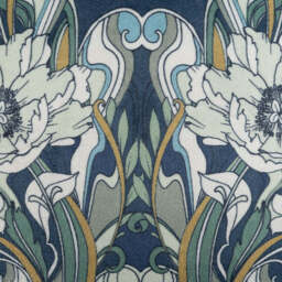 Noveau Navy Cushion 43x43cm - thumbnail 3