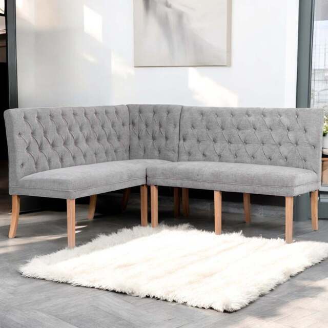 Boston Corner Bench in Grey (Right Hand Facing) - image 1