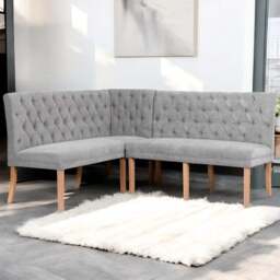 Boston Corner Bench in Grey (Right Hand Facing) - thumbnail 1