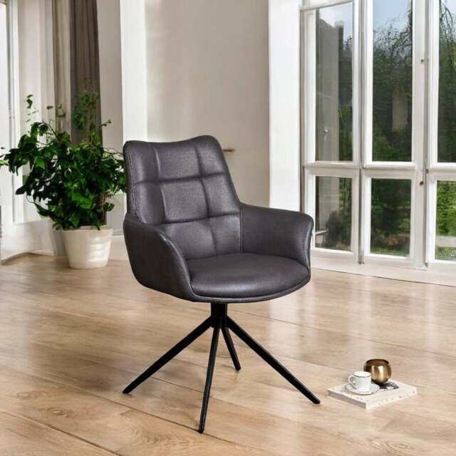 Jill Slate Grey Dining Chair - image 1