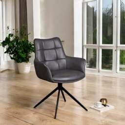 Jill Slate Grey Dining Chair - thumbnail 1