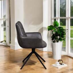 Jill Slate Grey Dining Chair - thumbnail 3