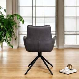 Jill Slate Grey Dining Chair - thumbnail 4