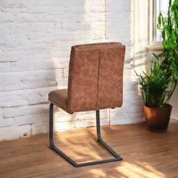 Industrial Dining Chair - Tan (Set of 2) - thumbnail 2