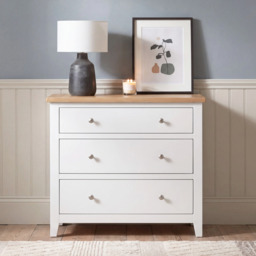 Tetbury 3 Drawer Chest in Painted / Oak