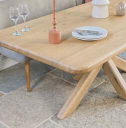 Fairmile 200cm Dining Table with Fairmile Corner Bench - LHF - thumbnail 5