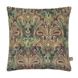 Vintage Damask Green Cushion 45x45cm - thumbnail 1