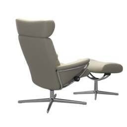 Stressless Berlin Recliner with Headrest and Footstool with Cross Base - thumbnail 5