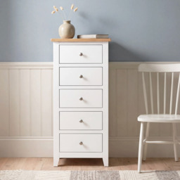 Tetbury Tallboy in Painted / Oak
