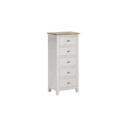 Tetbury Tallboy in Painted / Oak - thumbnail 3