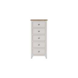 Tetbury Tallboy in Painted / Oak - thumbnail 2