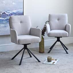 Parma Silver Dining Chair - Pocket Sprung (Set of 2) - thumbnail 1