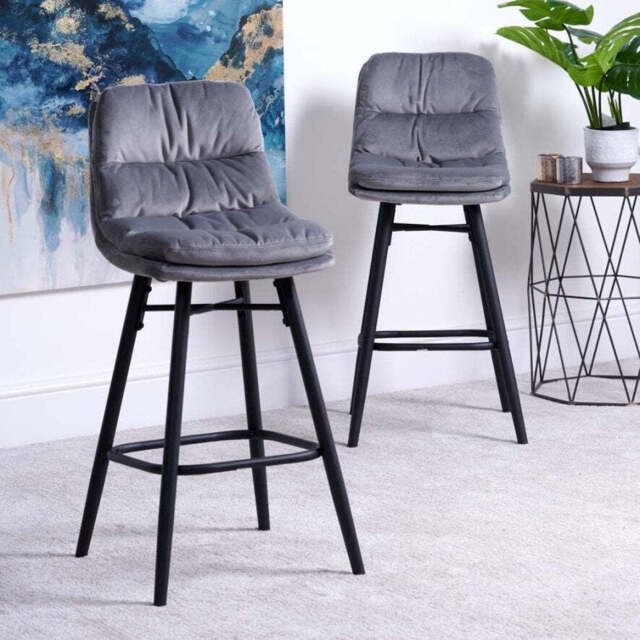 Enderson Bar Stool - Light Grey (Set of 2) - image 1