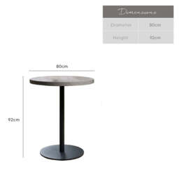 Jupiter Faux Concrete Bar Table - thumbnail 5