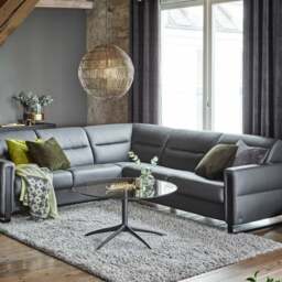 Stressless Fiona 2x2 Seater Corner Sofa Wood Arms