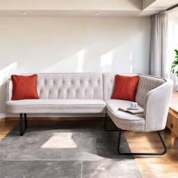 Frampton Corner Bench - White (Left Hand Facing) - thumbnail 1