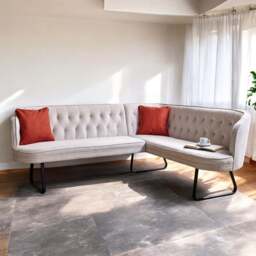 Frampton Corner Bench - White (Left Hand Facing) - thumbnail 2