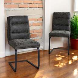 Industrial Dining Chair - Grey (Set of 2) - thumbnail 1