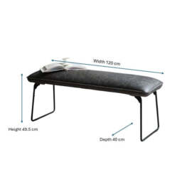 Hardy Low Dining Bench - Grey - thumbnail 5