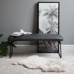 Hardy Low Dining Bench - Grey - thumbnail 1