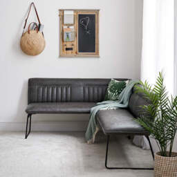 Hardy Corner Bench - Grey (Right Hand Facing) - thumbnail 1