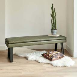 Industrial Bench Seat - Olive Green - thumbnail 2