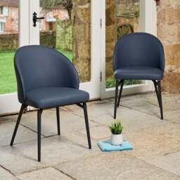 Jupiter Navy Dining Chair (Set of 2) - thumbnail 1