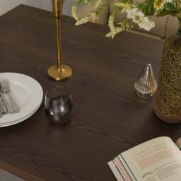 Jupiter 180cm Dining Table - Dark Oak - With Sloane Corner & Low Bench - thumbnail 6