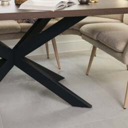 Jupiter 180cm Dining Table - Dark Oak - With Sloane Corner & Low Bench - thumbnail 3