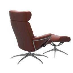 Stressless Berlin Recliner with Headrest and Footstool with Star Base - Stressless Fabrics - thumbnail 4