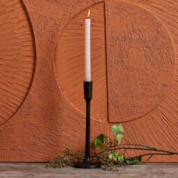 WINE GLASS STYLE CANDLE STAND 30 CM BLACK