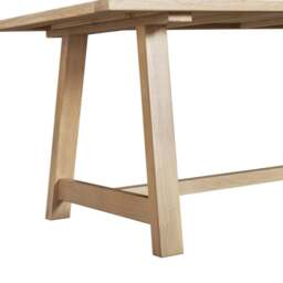 Tetbury Trestle Dining Table in Natural Oak - thumbnail 4