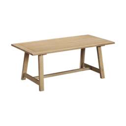 Tetbury Trestle Dining Table in Natural Oak - thumbnail 3