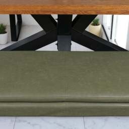 Soho 200cm Dining Table with Industrial Corner Bench & Bench Seat in Olive - thumbnail 4