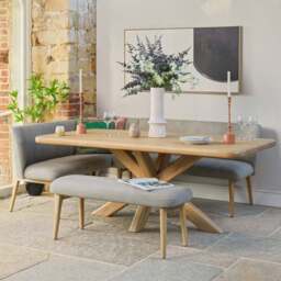 Fairmile 200cm Dining Table with Fairmile Corner Bench & Low Bench - RHF - thumbnail 2
