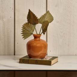 Round Glass Vase in Passion - Small - thumbnail 1