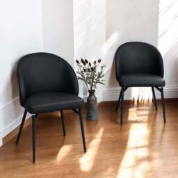 Jupiter Dining Chair in Black (Set of 2) - thumbnail 1